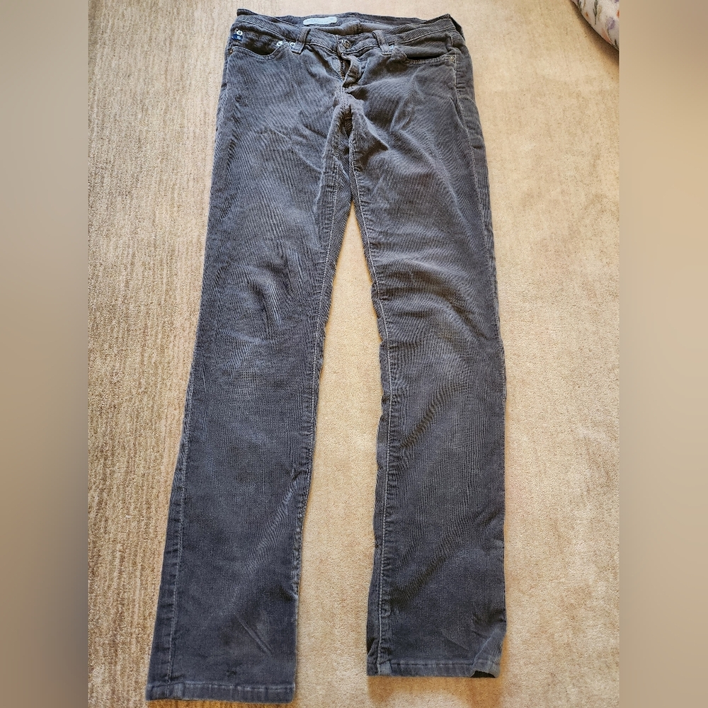 AG Adriano Goldschmied Charcoal Corduroy Trousers